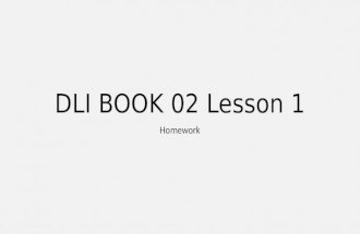 Dli book 02 lesson 1.homework