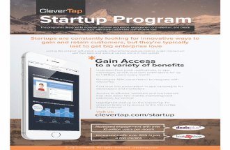 CleverTap Mobile App Startup Program - One Sheet