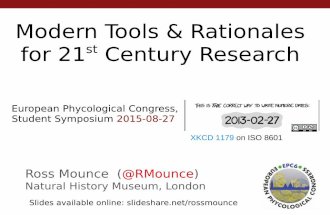 Modern Tools & Rationales  for 21st Century Research