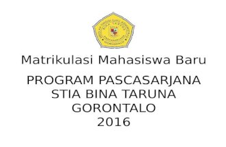 Program Pascasarjana STIA Bina Taruna Gorontalo