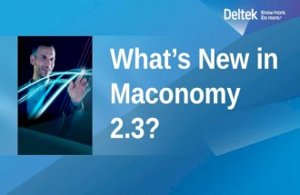 What's New in Maconomy 2.3?