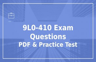 9L0-410 PDF - Free Sample of 9L0-410 Exam