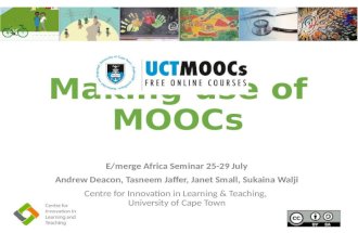 Making use of MOOCs - E/merge Africa Workshop