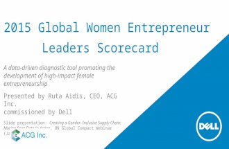 Global Women Entrepreneur Leaders Scorecard