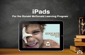 iPads For the Ronald McDonald Learning Program