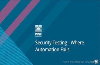 Security Testing - Where Automation Fails