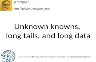 Unknown knowns, long tails, and long data