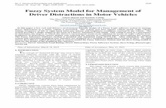 Fuzzy System Model for Management of Driver Distractions in Motor Vehicles