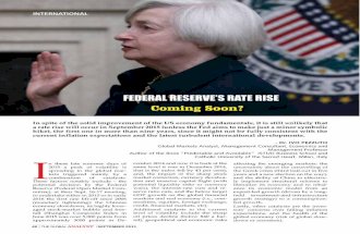 FEDERAL RESERVE'S RATE RISE. COMING SOON? The Global Analyst September 2015 Issue (Dr. Ivo Pezzuto)