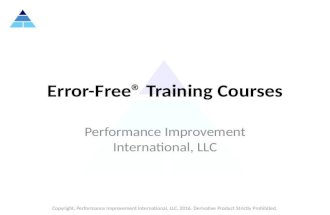 Error-Free® Training Courses