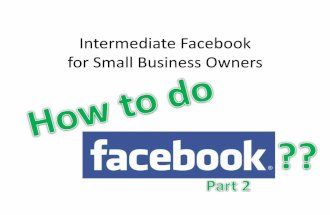 Intermediate facebook for business owners
