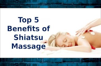 Benefits of shiatsu massage