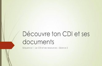 EMI S1S2 : découvre ton cdi et ses documents