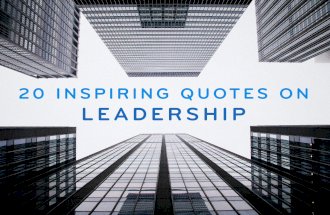 20 Best Inspiring Quotes on Leadership
