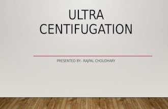 Ultra centrifugation
