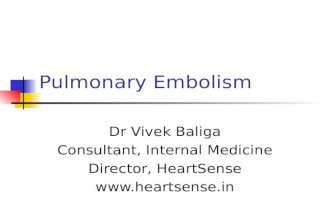 Pulmonary embolism - Diagnosis and management