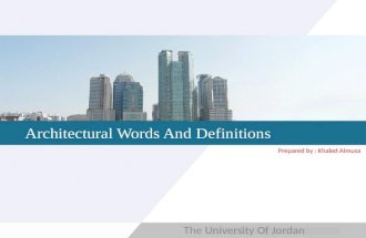 Architectural Words and Definitions
