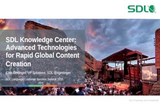 SDL Knowledge Center:  Advanced Techniques for Rapid Global Content Creation
