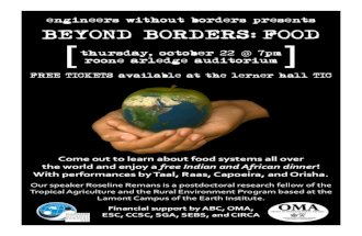 Beyond Borders Food Flyer