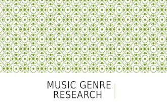 Music genre research