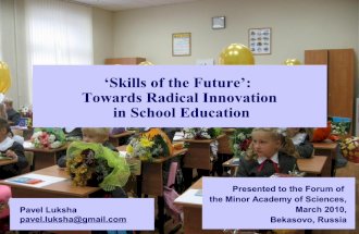 ‘Skills of the Future’: Towards Radical Innovation in (School) Education [English]