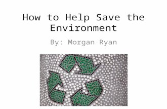 How to help the enviroment