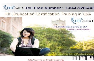 ITIL Foundation 1-844-528-4481 Certification Training in USA