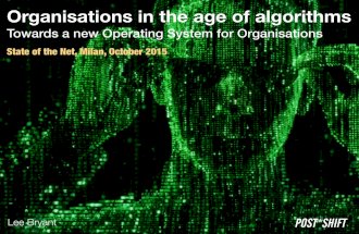 Organisations in the age of algorithms