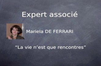 Expert associé - Mariela de Ferrari