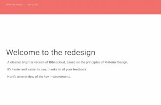 Introducing publishing management app Bibliocloud's redesign, Spring 2016