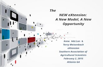 The NEW eXtension:  A New Model, A New Opportunity SAAS 2015