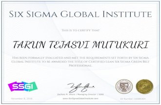 Lean Six Sigma Green Belt Certificate