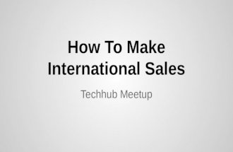 How to make international sales - Marketizator presentation