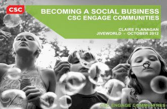 CSC Social Business Footprint - JiveWorld October 2012