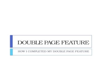 Double Page Feature Analysis