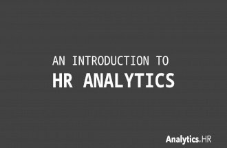 What is HR analytics? An Introduction