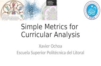 Simple metrics for Curricular Analytics