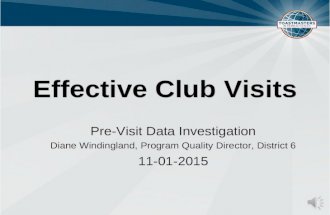 Effective Toastmaster club visits: Pre-visit Data Investigation