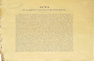 ACTA DE INDEPENDENCIA 20 DE JULIO DE 1810