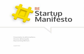 BE Startup Manifesto