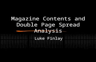 Contents and page spread analysis