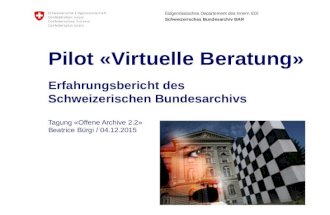 Pilot "Virtuelle Beratung" (Beatrice Bürgi, 4.12.2015, Siegen)