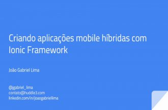 Criando Aplicações Mobile Híbridas com Ionic Framework
