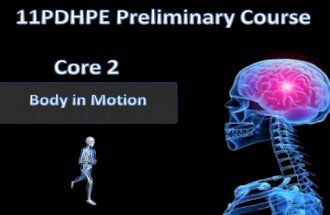 Prelim PDHPE Core 2: Body in Motion