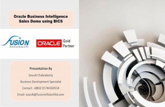 Oracle Business Intelligence Sales Demo in BICS