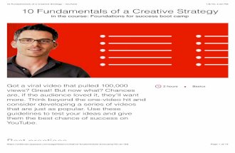 YouTube 10 Fundamentals of a Creative Strategy