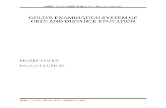 Online examination system of open and distance education