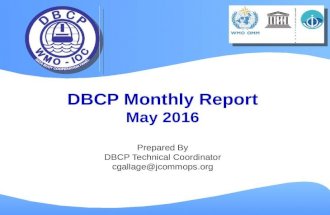 DBCP monthly report (May 2016)
