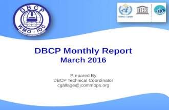 DBCP monthly report (March 2016)