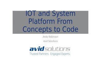 IOT and System Platform From Concepts to Code
